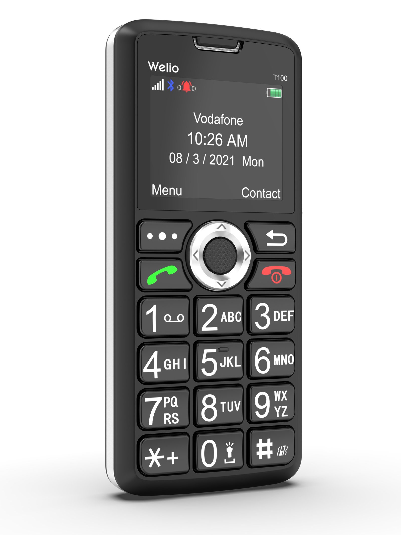 WKEY T100 Gümüş Tuşlu Cep Telefonu